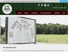 Tablet Screenshot of mthopebiblecamp.com